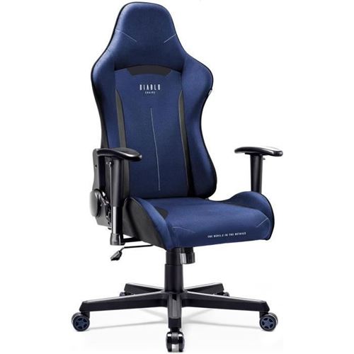  Chaise Gaming - Diablo - X-ST4RTER - Ergonomique - Tissu - Accoudoirs 2D r&eacute;glables 