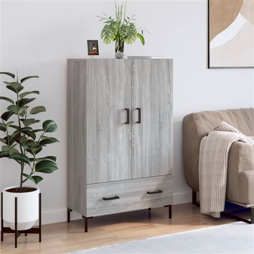 Vidaxl Gris Buffet Haut Sonoma 69,5X31x115 Cm Bois D'ingénierie828242 - Image 2