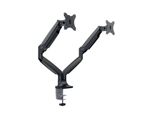 Multibrackets M Deskmount Spring Dual - Kit de montage (support de montage pour bureau) - pour 2 écrans LCD - acier, aluminium de haute qualité - noir - Taille d'écran : 15-27