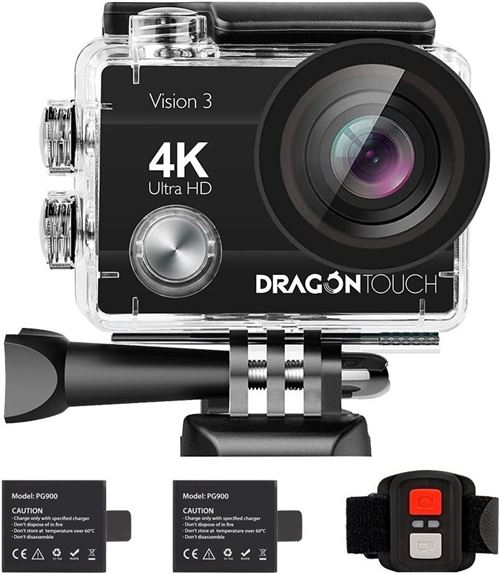 Caméra sport Akaso Caméra Sport EK7000 SE Étanche 30M 4K30FPS 20 Millions  Pixels WiFi Avec Carte Mémoire de 32GB Noir