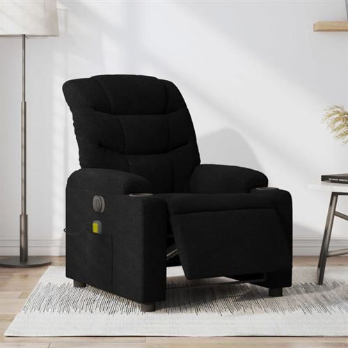 Non Communiqué Noir Vidaxl Fauteuil De Massage, Relaxation Électrique Réglable Tissu