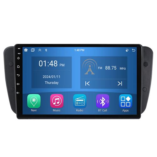 Autoradio RoverOne® Bluetooth CarPlay Android Auto Navigation 4Go RAM 64Go ROM pour Seat Ibiza 6J IV 4 2008-2015