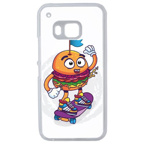 Coque Burger Fond Oblanc Compatible Htc One 2 M9 Transparent