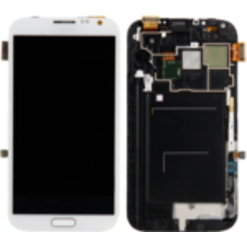 Ecran tactile + LCD blanc avec châssis de remplacement pour Samsung Galaxy Note 2 / II (GT-N7100)