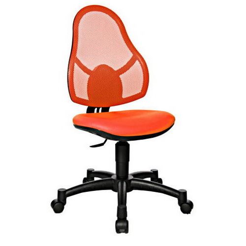 Siège de bureau enfant / Siège pivotant OPEN ART JUNIOR, tissu maille orange