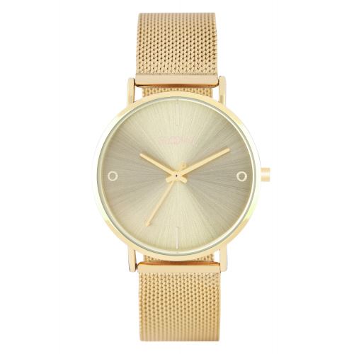 Montre Femme Gloowy à Quartz Cadran Doré 36 mm Et Bracelet Doré En Laiton GWS18020