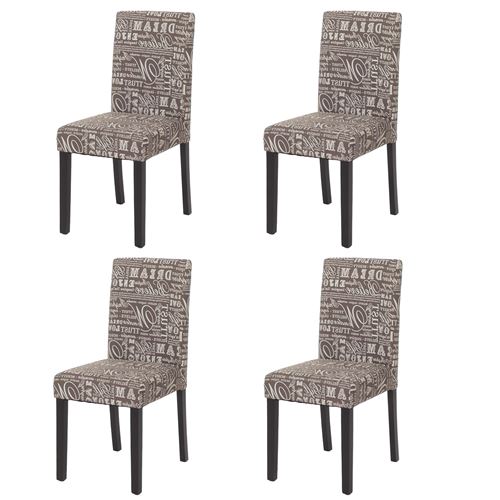 Mendler Gris Littau Lot 4 Chaises - Tissu - Image 3
