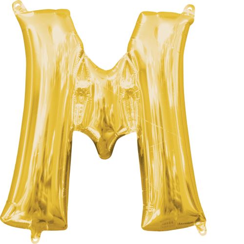 Amscan ballon d'aluminium lettre M 25 x 33 cm or