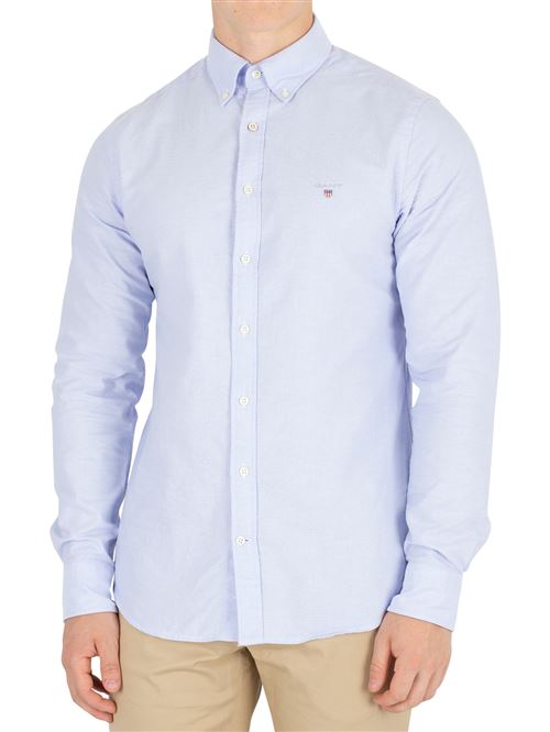 Gant Homme Chemise Oxford à col boutonné, Bleu