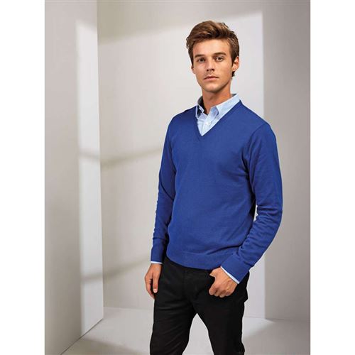 Premier Pull a col en V Homme 3XL Bleu roi UTRW1131 Sweat shirts de sport Achat prix fnac