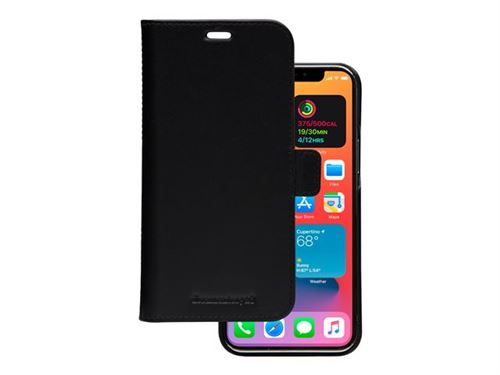 dbramante1928 Lynge - Protection à rabat pour téléphone portable - cuir pleine fleur - noir - pour Apple iPhone 12 Pro Max