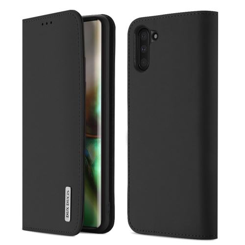 Etui en cuir véritable noir pour votre Samsung Galaxy Note 10