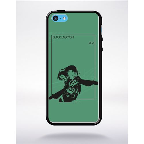 Coque black lagoon revi compatible apple iphone 5c bord noir silicone