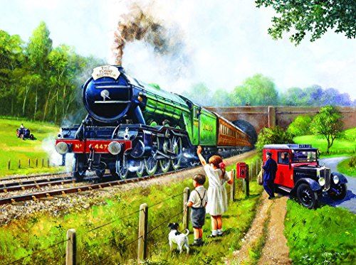 SunsOut Watching the Trains 1000 pc Jigsaw Puzzle