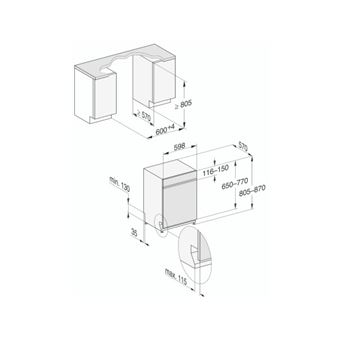 MIELE Lave vaisselle integrable 60 cm G 5310 SCi BB, 14 couverts, Bandeau blanc, 44 db
