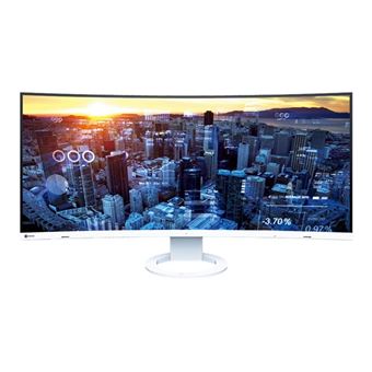 EIZO FlexScan EV3895-WT - Avec FlexStand - écran LED - incurvé - 37.5" - 3840 x 1600 UWQHD+ @ 61 Hz - IPS - 300 cd/m² - 1000:1 - 5 ms - 2xHDMI, DisplayPort, USB-C - haut-parleurs - blanc