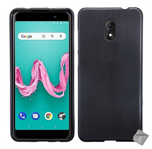 Housse etui coque pochette silicone gel fine pour Wiko Lenny 5 avec film ecran - NOIR