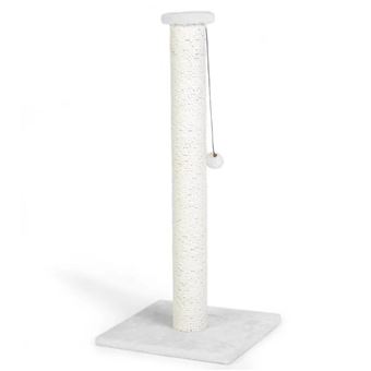 Beeztees Poteau A Griffer Pour Chats Serpa 40 X 40 X 90 Cm Blanc Paniers Et Mobilier Pour Chat Achat Prix Fnac
