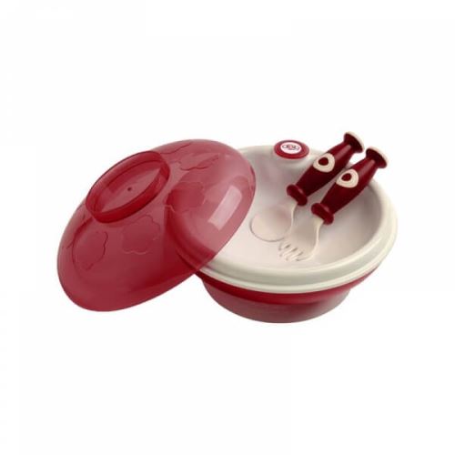 Assiette garde au chaud + couverts marsala - dbb remond
