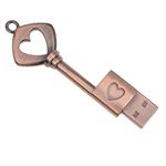 Clé USB 16Go Original Métal Forme de Coeur Porte Clé USB Memory Stick