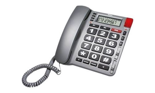 Profoon TX-180 Big Button SOS Phone - Téléphone filaire avec ID d'appelant