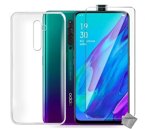 Coque silicone gel fine pour Oppo Reno 2Z avec verre trempe - TRANSPARENT TPU