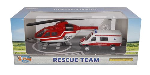 2-Play set d'ambulance moulé sous pression 2 pièces