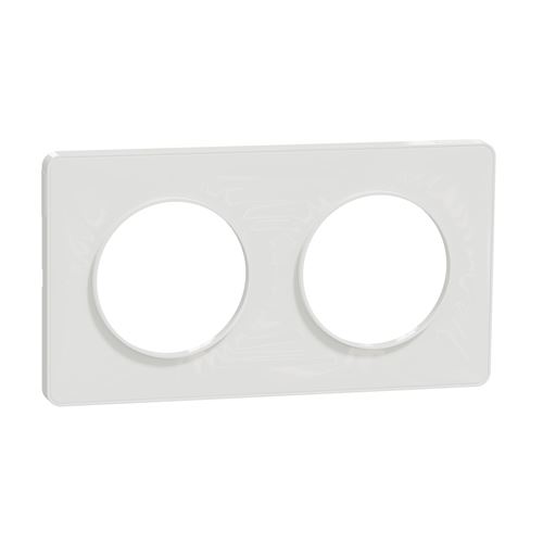 Schneider Electric Blanc Plaque Odace Touch Horizontal/Vertical 2 Postes - S520804
