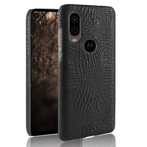 Etui en PU crocodile dur noir pour votre Motorola P40