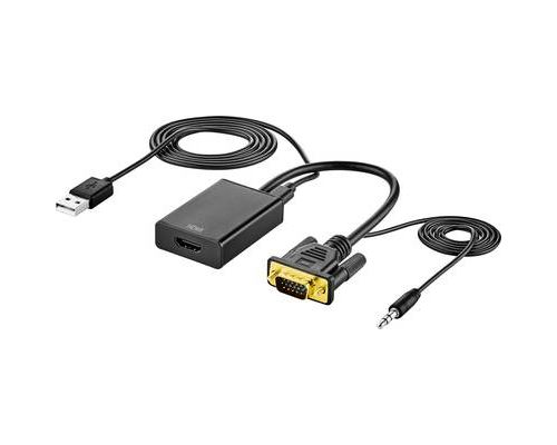 SpeaKa Professional AV adaptateur [VGA, Klinke - HDMI] 1920 x 1080 Pixel SP-VK/HD