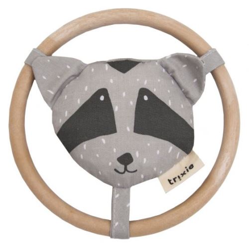 Trixie hochet Mr. Raccoon13 cm coton/corduroy gris