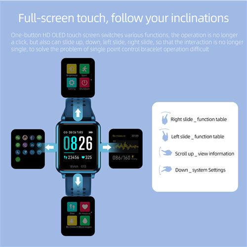 Montre Connect e Femmes Homme Enfant IP68 Etanche Bracelet