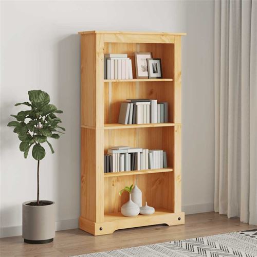 vidaXL Bibliothèque à 4 niveaux Pin mexicain Corona Range 81x29x150 cm