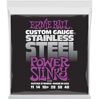 Ernie Ball 2245 Stainless Steel Power Slinky 11-48 Jeux de cordes électriques 011 - 1