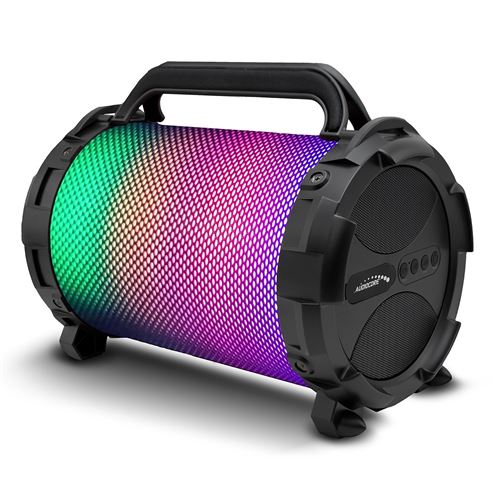 Audi ocore ac885 Bazooka Haut-parleur Bluetooth Radio FM Lecteur MP3 MicroSD Batterie portable aux (150 W Boîtier avec éclairage LED)