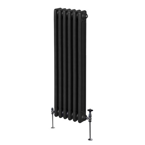 Monstershop Traditional 3 Column Radiator - 1500 x 292mm - Black