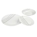 Médard De Noblat - Coffret 6 Assiettes Salade & Pâtes Yaka Noir - Porcelaine élégante