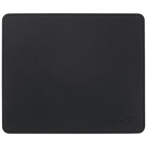 Tapis de souris InLine® Premium en cuir PU 255x220x3mm noir