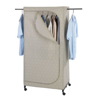 Armoire Penderie Tissu Balance L 75 X H 160 Cm Taupe Achat