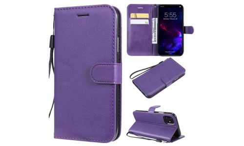 Etui iPhone-11 coloris violet rabat latéral fonction stand