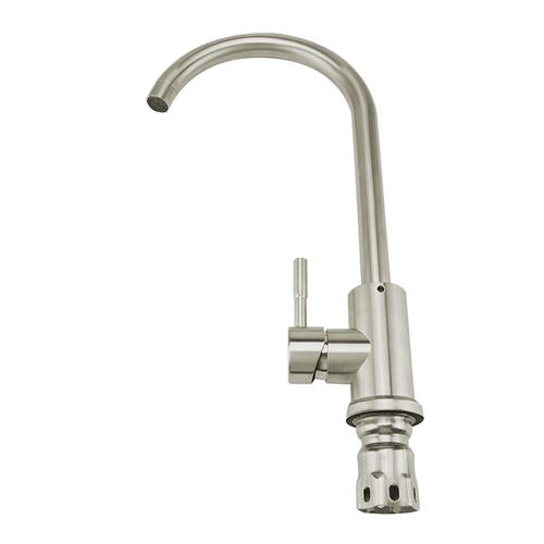Robinet de robinet d'eau chaude froide en acier inoxydable brossé standard G1 / 2 du Royaume-Uni en acier inoxydable