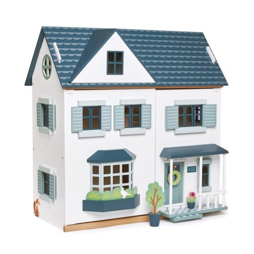 Tender Leaf Toys maison de poupée junior bleue 68x39,5x69,5 cm