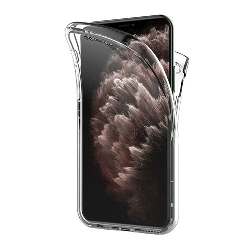 Coque pour Apple iPhone 11 PRO MAX - Protection Silicone Intégrale Transparent Souple Ultra Mince 2 Parties Avant Arrière Emboitable Phonillico®
