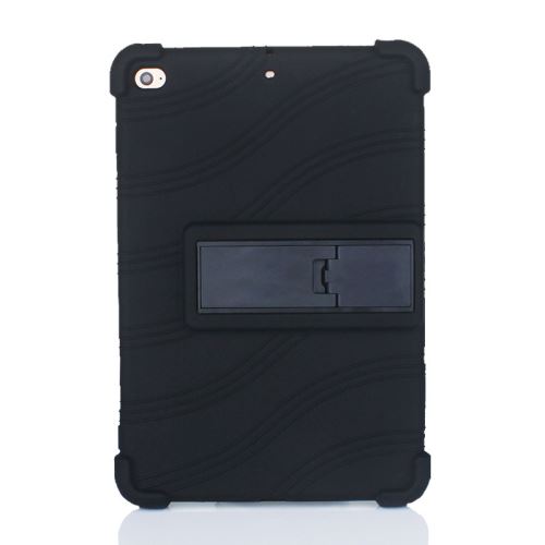 Étui en silicone souple avec support pour Apple iPad Mini 4/5 - Noir