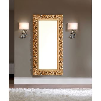 Miroir mural en gris ou doré laqué design CARLA - L 190 x P 80 cm - Achat &  prix | fnac