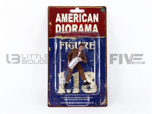 Voiture Miniature de Collection AMERICAN DIORAMA 1-18 - FIGURINES Race Day Figurine VI - Brown - 76288 - Resin