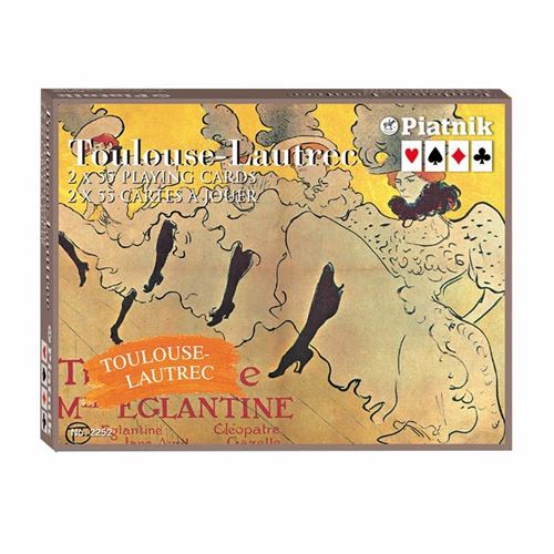 PIATNIK Coffret de 2 jeux de cartes TOULOUSE LAUTREC Multicolore