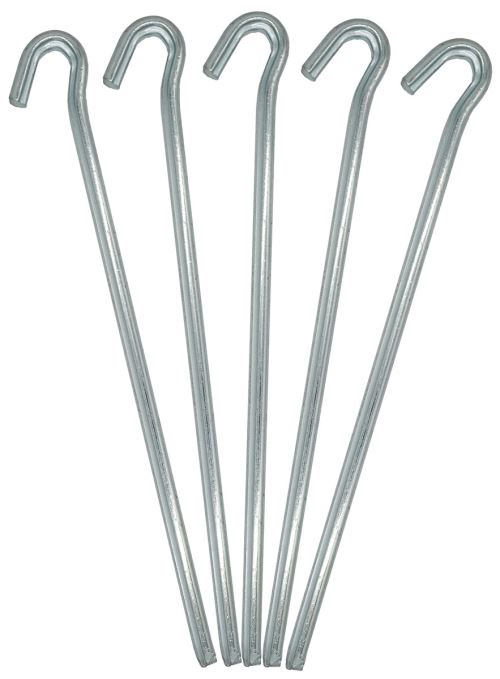 AMANKA Set 5 Piquets XL acier galvanisé 230x6mm Sardines en métal forme triangulaire avec crochet po