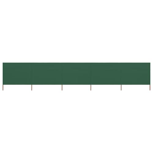 Vidaxl - Paravent 5 panneaux Tissu 600 x 120 cm Vert Vert