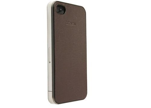 Krusell Donsö UnderCover - Beschermende bedekking voor mobiele telefoon - bruin - voor Apple iPhone 4